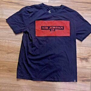 Nike Air Jordan Retro Checker Board 23 Black Red Men's T-Shirt - Large